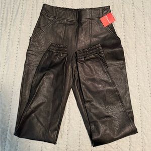 🆕 Spanx Faux Leather Like Jogger Black NWT Size Small